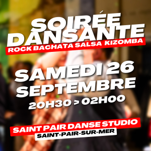 Soirée dansante avec Saint Pair Danse studio samedi 26 septembre 2026 à Saint-Pair-sur-Mer ave